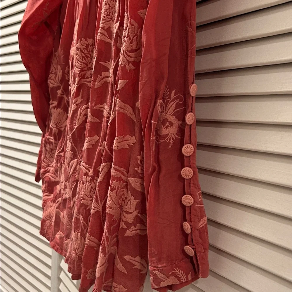 Vintage Johnny Was Floral Button bohemian Blouse. S - Picture 7 of 8